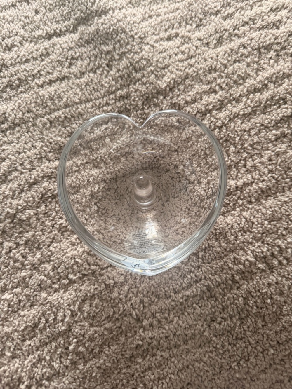 New in box - Nambe glass Heart Ring Holder